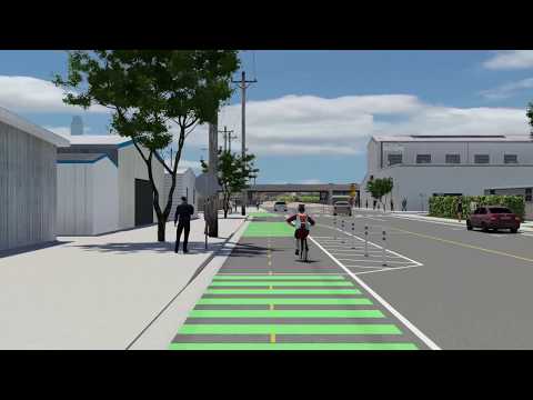 Southern Cycletrack Pedestrian/Bicycle Overcrossing Option Video Simulation
