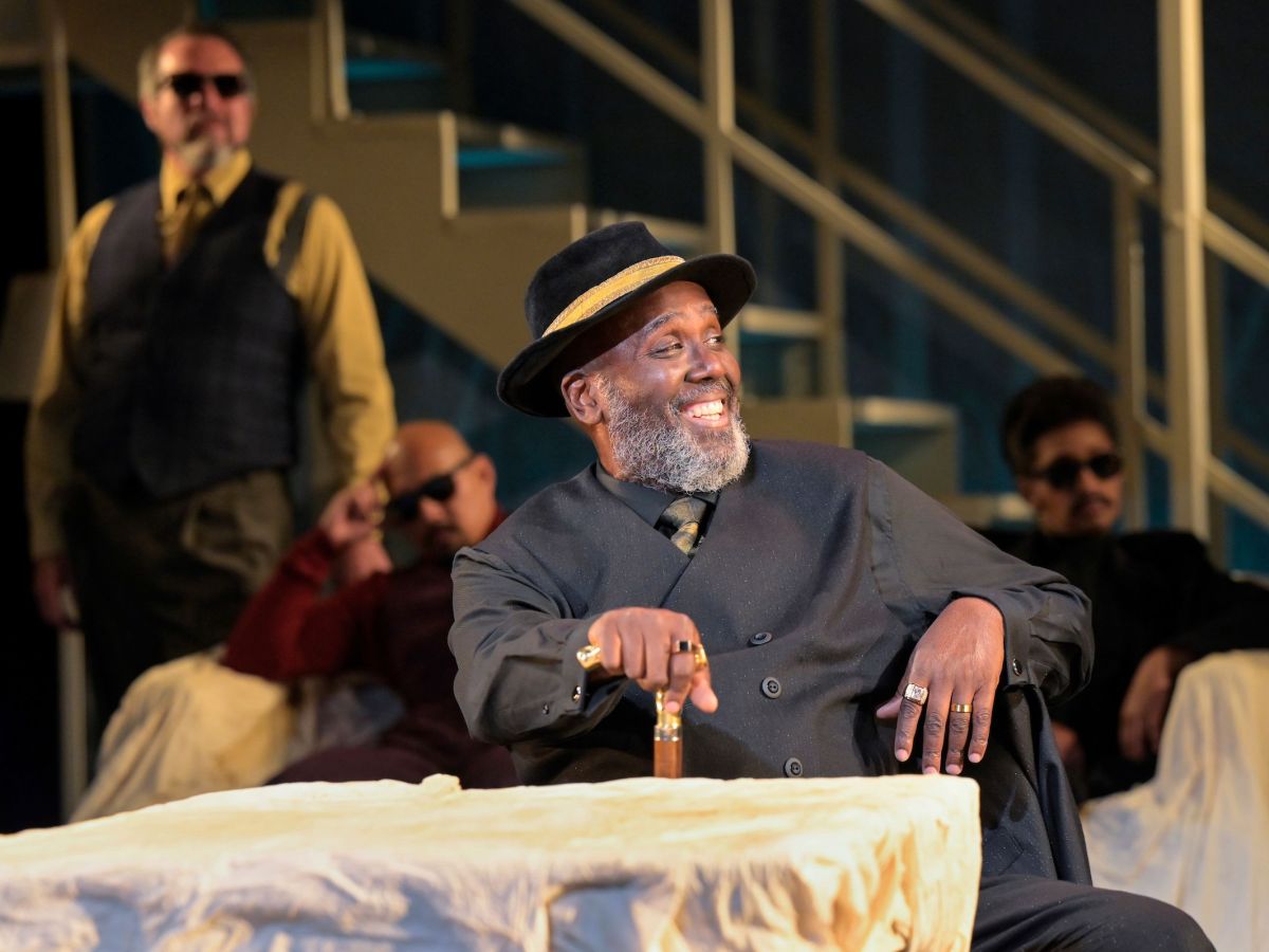 The cast of 'Lear' on stage at Cal Shakes