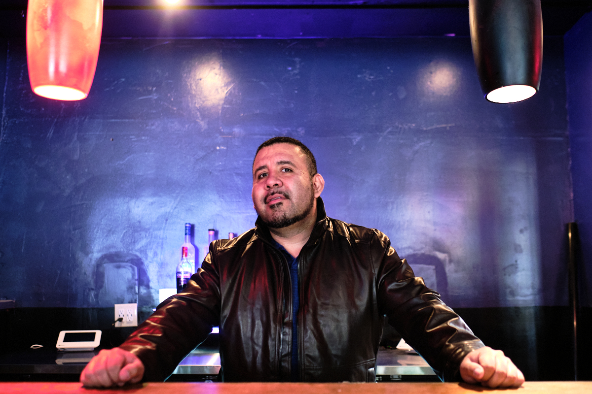 Owner and promoter Valentino Carrillo at Que Rico, a Latinx nightclub and restaurant on 15th Street in Downtown Oakland, April 5, 2021 Photo: Pete Rosos