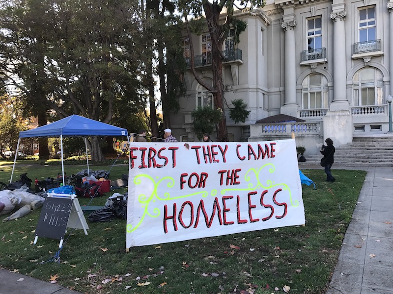 Berkeley homeless camp moves from ‘Here There’ site to Old City Hall
