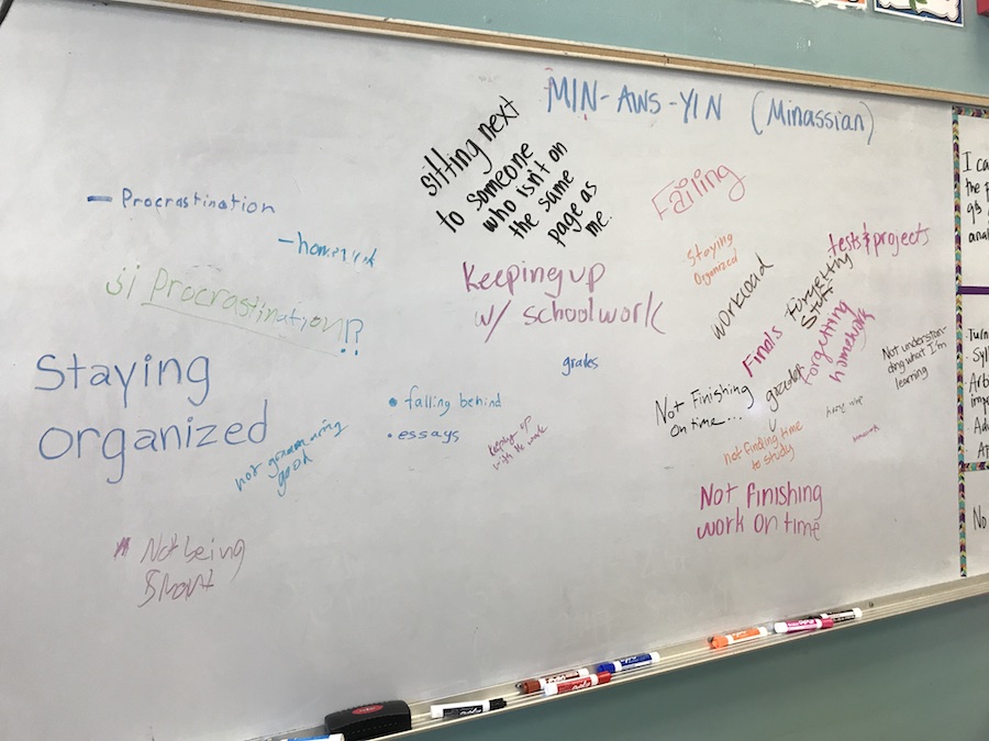Students share their concerns about high school. Photo: Natalie Orenstein